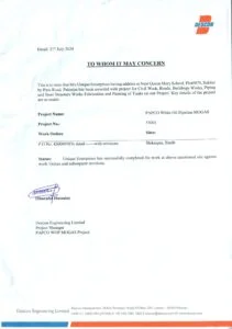 Descon Completion Certificate — Page 1