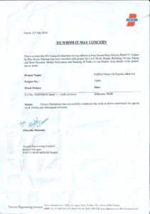 Descon Completion Certificate — Page 2