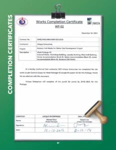 Balance Civil Works — Mehar Gas Development, Package 2