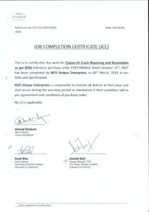 Cluster IV Crack Repairing & Renovation — Uch Power Plant